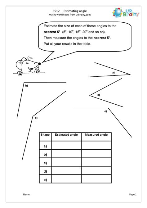 Estimating Angles Geometry Shape For Year 5 Age 9 10 By