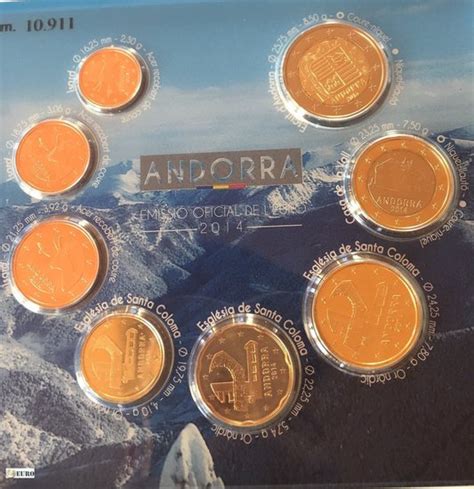 Serie De Euro Bu Fdc Andorra Monedas De C Ntimo A Euros