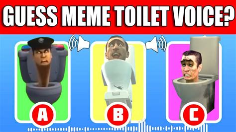 Guess Monster`s Voice 19 Skibidi Toilet Season 1 50🚽 Guess Meme Song Toilet Youtube