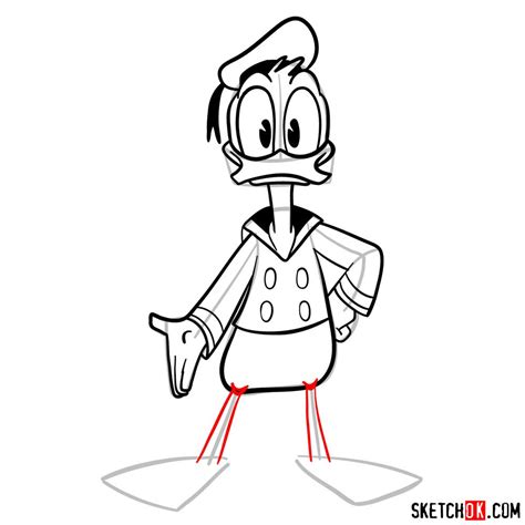 How To Draw Donald Duck 2017 Sketchok Easy Drawing Guides