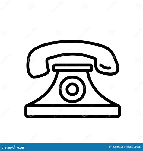 Telephone Icon Vector Isolated On White Background Telephone Si Stock