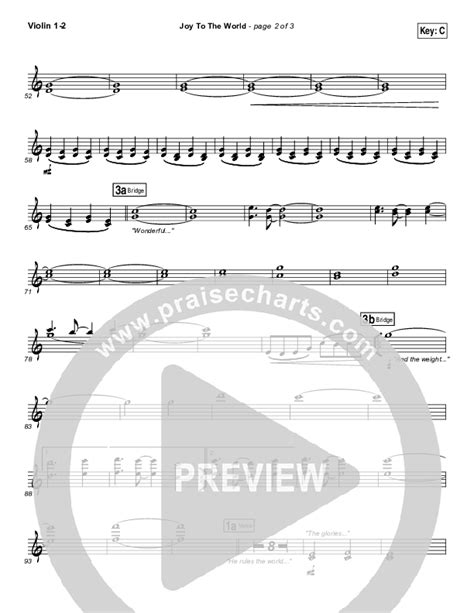 Joy To The World Violin Sheet Music Pdf Jeremy Camp Praisecharts