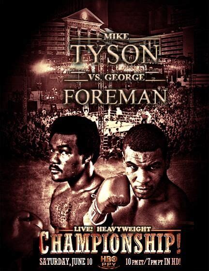 Tyson Vs Foreman | George foreman, Hbo, Photo posters