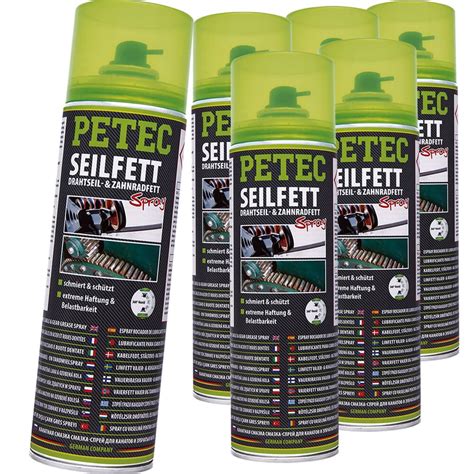 X Petec Seilfett Spray Ml Drahtseilfett Zahnradfett Kettenfett