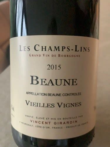 Vincent Girardin Les Champs Lins Vieilles Vignes Beaune Vivino US