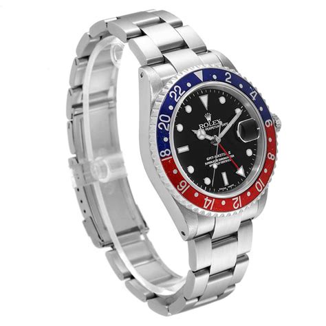 Rolex Gmt Master Ii Pepsi Red And Blue Bezel Steel Mens Watch 16710 Swisswatchexpo