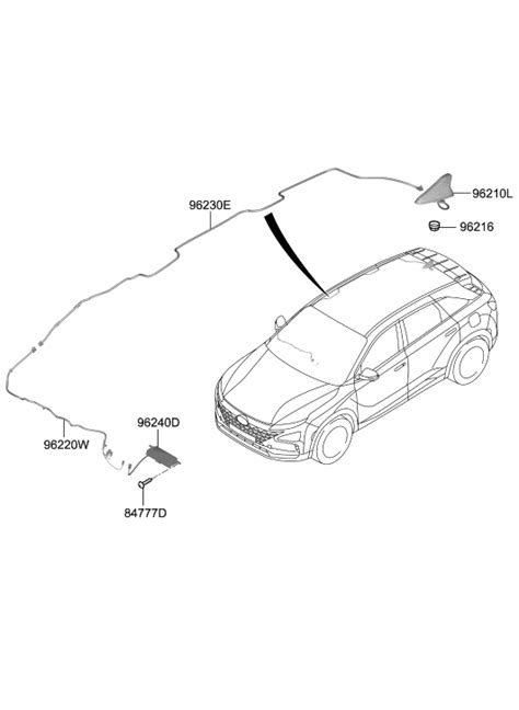 96210 M5300 TW3 Genuine Hyundai Combination Antenna Assembly