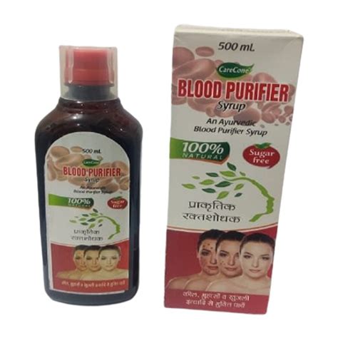 Liquid Carecone Ayurvedic Blood Purifier Syrup Packaging Type Box