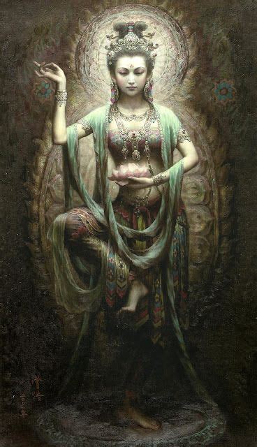 A Divina M E Kwan Yin Na Imagina O De V Rios Ilustradores Pintura Al