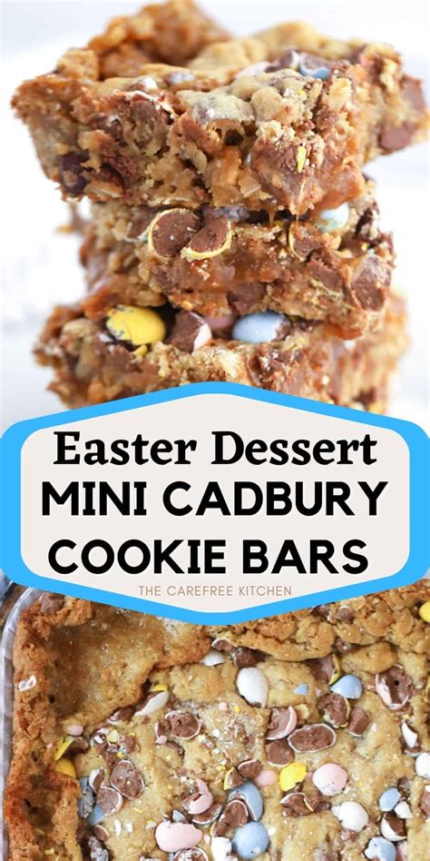 Mini Egg Cookie Bars - The Carefree Kitchen