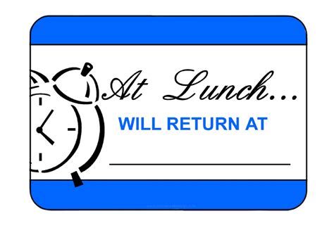 Free Printable Out To Lunch Sign Templates Pdf Word