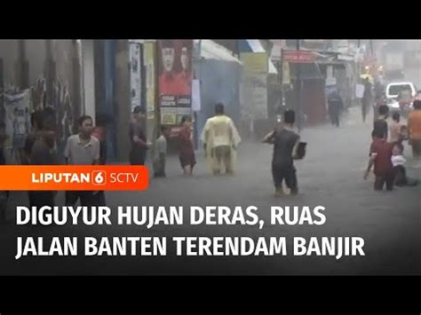 Ruas Jalan Banten Terendam Banjir Setinggi Hampir Satu Meter Usai