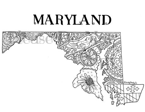 Maryland State Flag Coloring Page Coloring Pages