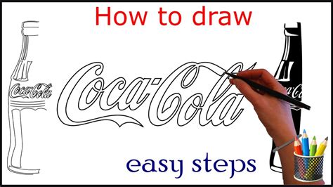 How To Draw The Coca Cola Logo Coca Cola Bottle Step By Step Youtube