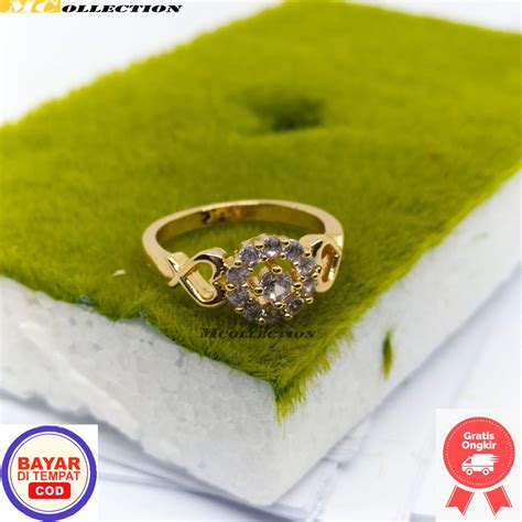 Jual Cincin Titanium Asli Gram Emas Cincin Wanita Dewasa Terbaru