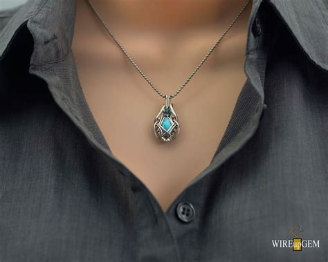 Handmade Elegant Talisman Pendant Necklace With Genuine Etsy