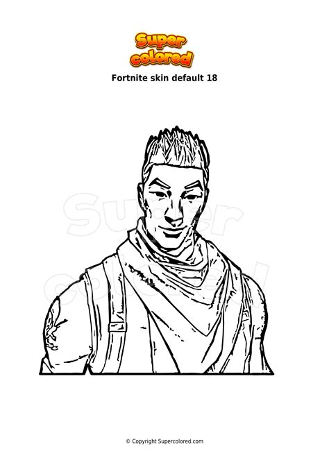 Coloriage Fortnite Skin Default Supercolored