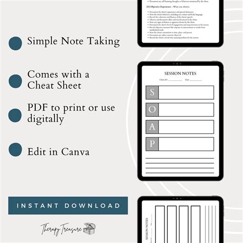 Soap Note Therapy Soap Notes Cheat Sheet Template Notes For Therapy