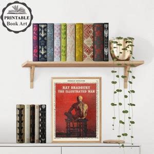 Printable 'the Illustrated Man' Book Cover Poster, Ray Bradbury Art ...