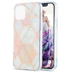 Pink White Marble Pattern Galvanized Electroplating Protective Case