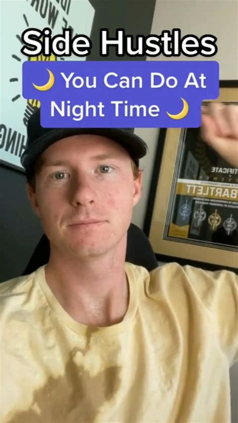 Side Hustles You Can Do At Night Time Tiktok Credit Chadshustle Money Life Hacks Money