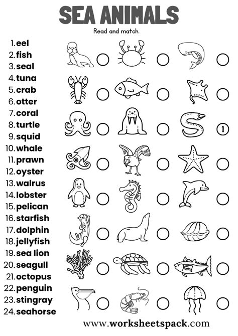 Printable Sea Animals Worksheets - prntbl.concejomunicipaldechinu.gov.co