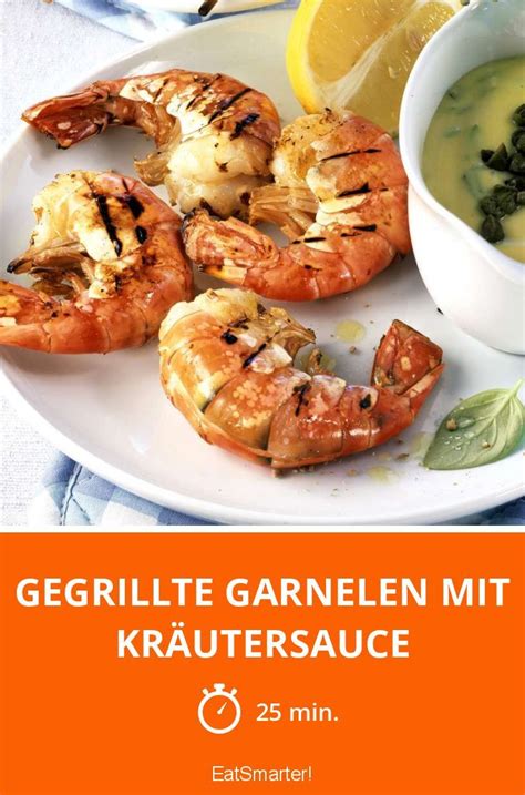 Gegrillte Garnelen Mit Kr Utersauce Rezept Grillen Garnelen