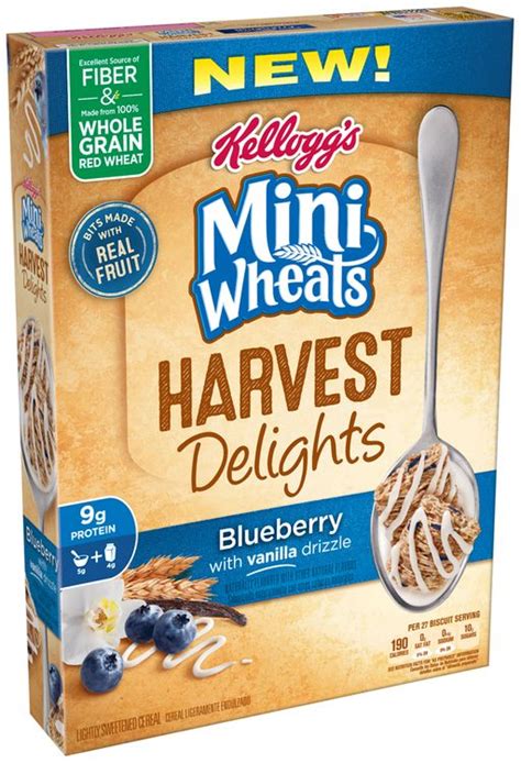 Kelloggs Mini Wheats Harvest Delights Blueberry With Vanilla Drizzle