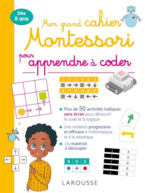 Mon Grand Cahier Montessori Pour Apprendre Coder Hachette Fr