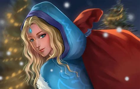 Wallpaper Crystal Girl Art Bag Crystal Maiden Dota 2 Rylai