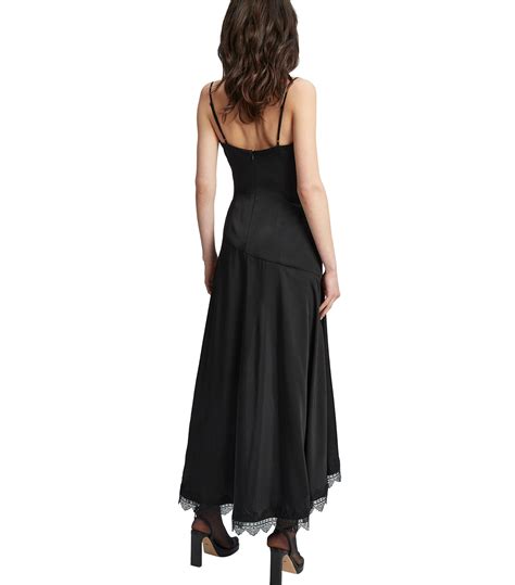 Bardot Sorella Lace Trim Midi Dress Black