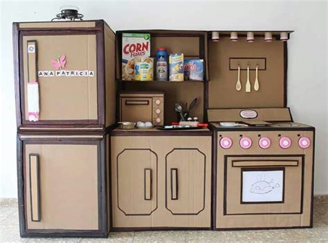 Cozinh Diy Play Kitchen Cardboard Kitchen Diy Barbie Furniture