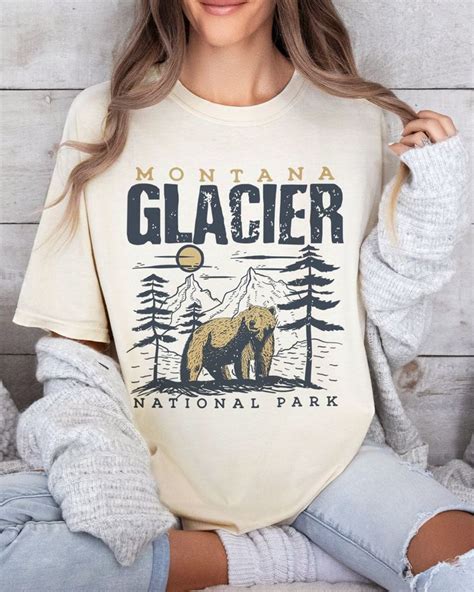 Glacier National Park Shirt Montana Unisex Crewneck Shirt Montana Glacier Apparel National