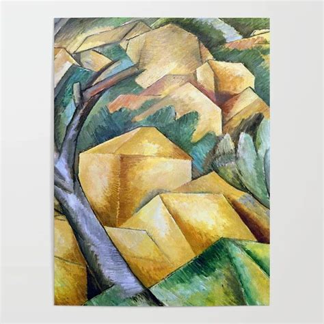 Georges Braque Houses At L Estaque Poster Painting France Cubism