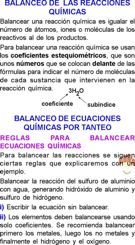 Balance De Ecuaciones Qu Micas Ejercicios Resueltos Pdf Chimie