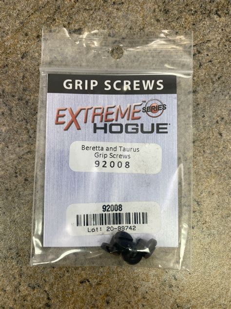 Hogue Beretta 92 Taurus Pt92 Grip Screws Per 4 Slot Black For Sale