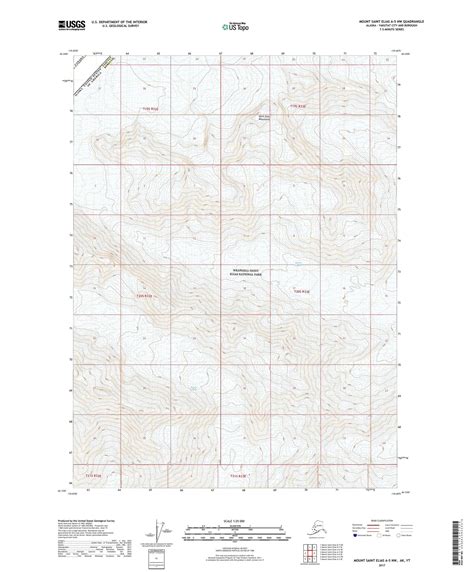 Mount Saint Elias A-5 NW Alaska US Topo Map – MyTopo Map Store