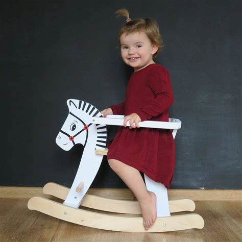 Wooden Rocking Horse With Barriers K11 Toys Rocking Horses Toys