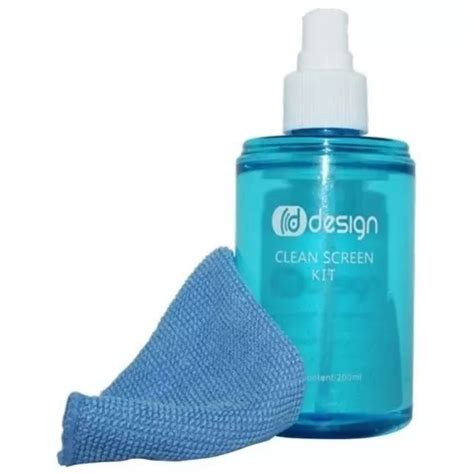 Kit Limpia Pantallas Design 200 Ml Con Paño Microfibra Nuevo