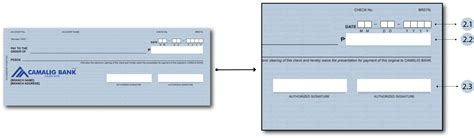 New Check Format Camalig Bank