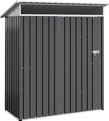 Amazon Gunji X Ft Shed Outdoor Storage Shed Metal Garden