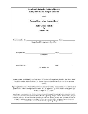 Fillable Online Fs Usda Annual Operating Instructions Usda