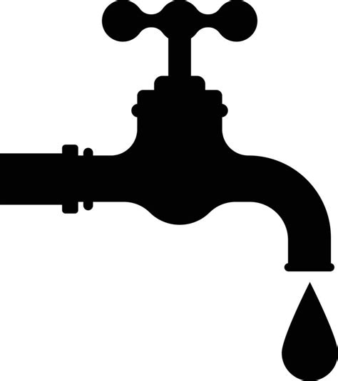 Water Tap Drop Silhouette Icon Vector Art At Vecteezy