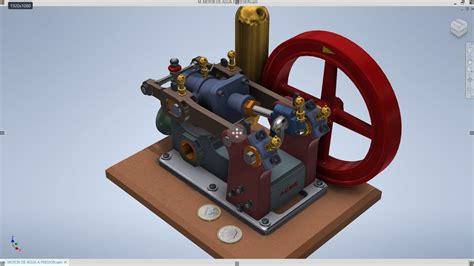 AUTODESK INVENTOR MAQUETA DE UN MOTOR DE AGUA A PRESIÓN YouTube