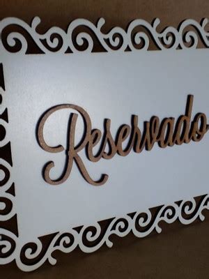 Placa De Reservado Compre Produtos Personalizados No Elo7