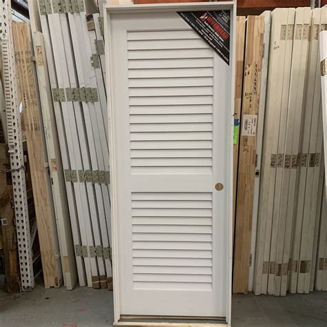 White Louvered Door 30" X 80"