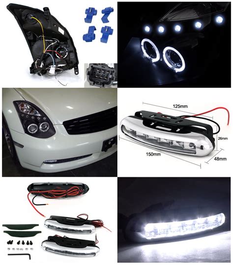 Buy Spec D Tuning Black Halo Projector Headlights Front Bumper Led Fog Lamps Compatible With