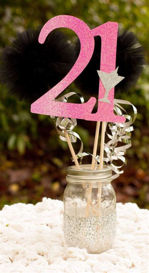 21st Birthday Centerpiece Party Decoration By Gracesgardens 21st