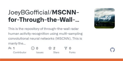 Github Joeybgofficial Mscnn For Through The Wall Radar Human Activity