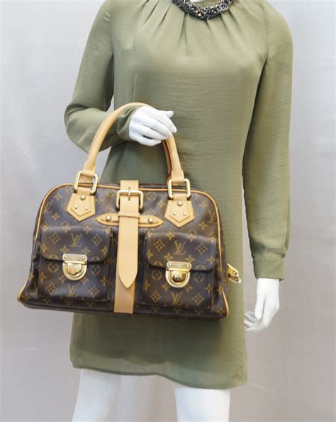 Louis Vuitton Manhattan Gm Monogram Canvas Brown Satchel Bag